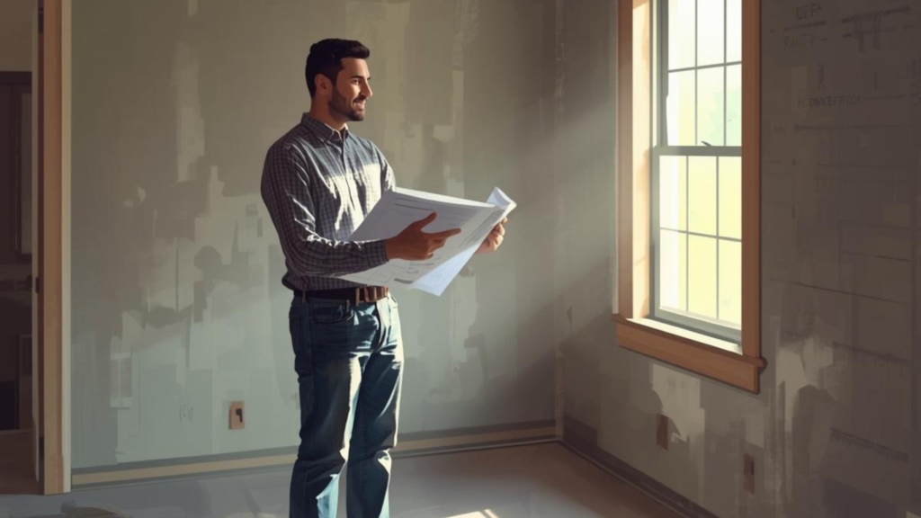 real estate investor rehabbing a property